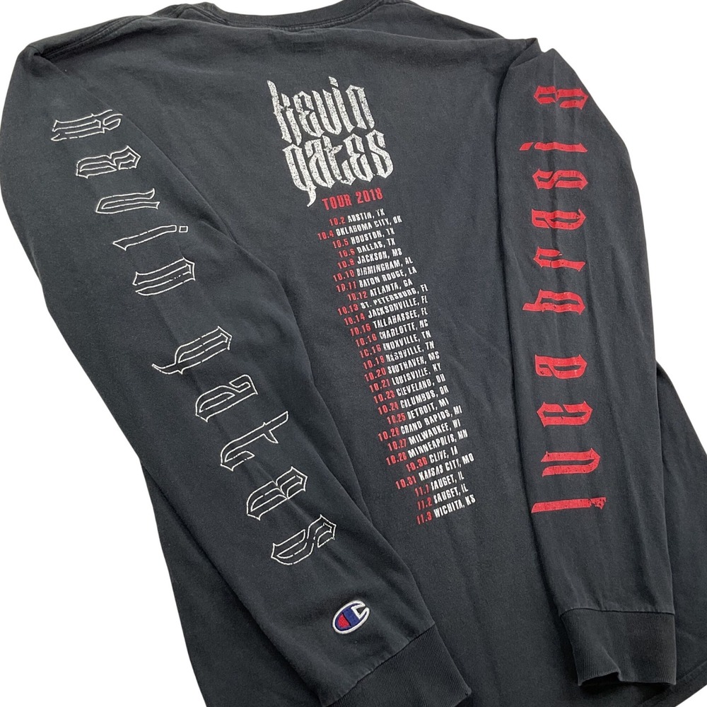 Champion Kevin Gates Luca Brasi 3 Tour 2018 Long Sleeve Shirt Black Mens Medium